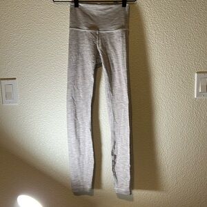 lululemon athletica Heathered Light Gray Leggings